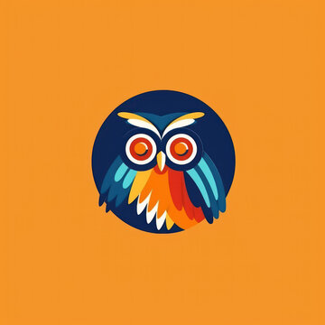 Quirky Owl: Simplistic Mango Logo