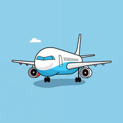 Minimalist Cartoon Plane