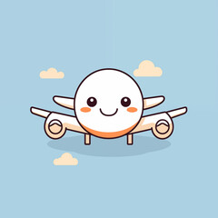 Minimalist Cartoon Plane