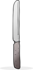 freehand drawn cartoon cutlery knife