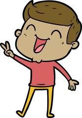 Obraz premium cartoon man laughing