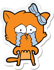 sticker of a cartoon cat