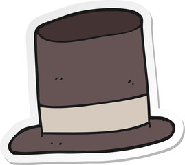 sticker of a cartoon top hat