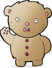 cartoon unhappy teddy bear