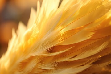 Golden Bird Wing Against Captivating Background