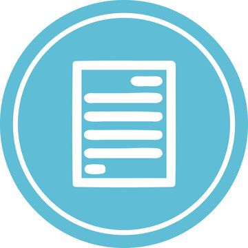 official document circular icon symbol