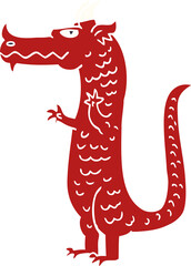 cartoon doodle dragon