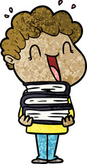 cartoon happy man