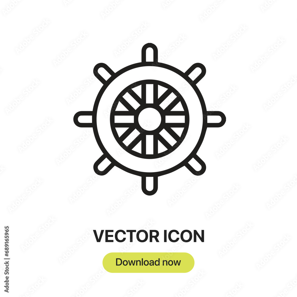 Fototapete Helm icon vector. Linear-style sign for mobile concept and web design. Helm symbol illustration. Pixel vector graphics - Vector.	
