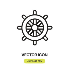 Helm icon vector. Linear-style sign for mobile concept and web design. Helm symbol illustration. Pixel vector graphics - Vector.	
