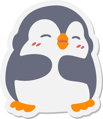 cute christmas penguin sticker