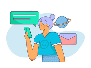 Business People Flat Vector Concept Operation Hand Drawn Illustration
