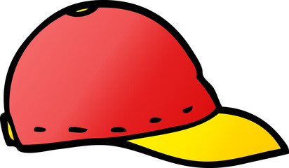 cartoon doodle baseball cap