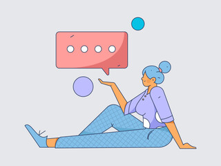 Business People Flat Vector Concept Operation Hand Drawn Illustration
