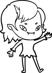 cartoon friendly vampire girl