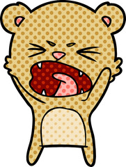 angry cartoon bear shouting