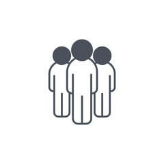 Vector sign of the team symbol isolated on a white background. icon color editable.