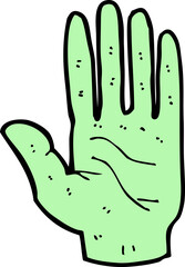 cartoon zombie hand