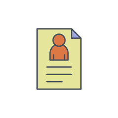 Fototapeta premium Vector sign of the resume symbol isolated on a white background. icon color editable.