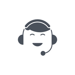 Vector sign of the support symbol isolated on a white background. icon color editable.