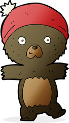 cartoon cute black teddy bear