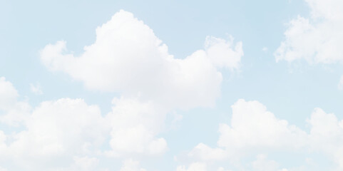 Sky beautiful blue and white texture background. Blue sky with cloud. Blue sky background with white clouds during day . panorama .