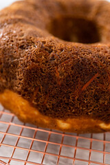 Carrot bundt cake with cream cheese frosting