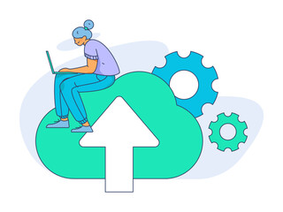 Business People Flat Vector Concept Operation Hand Drawn Illustration
