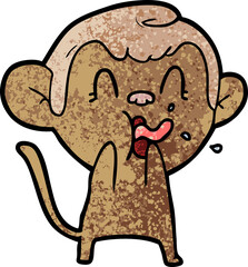 crazy cartoon monkey