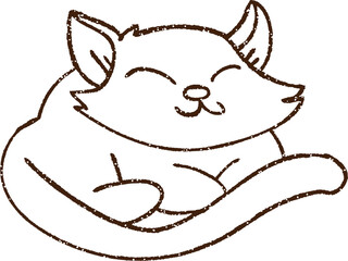 Cat Charcoal Drawing