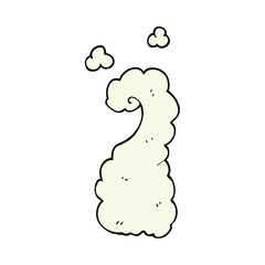 freehand drawn cartoon puff of smoke