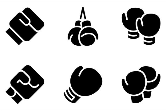Boxing gloves line icon, outline style icon for web site or mobile app, fitness and gym, protection equipment on white background