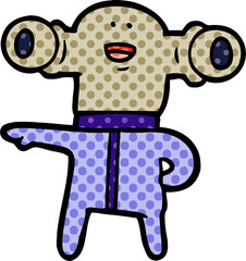 friendly cartoon alien