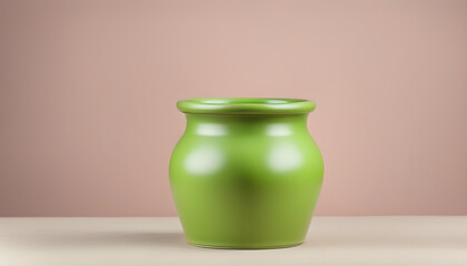 vase with lime color background