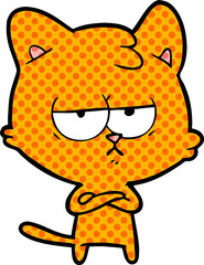bored cartoon cat
