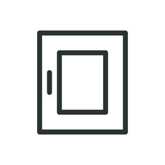 Kitchen cabinet door isolated icon, cabinet door design vector icon with editable stroke