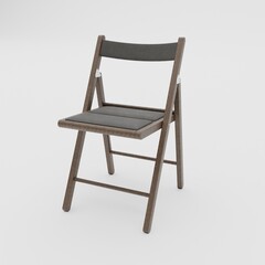 3d rendering modern brown chair on white background isolated.
