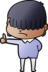 cartoon boy with untidy hair