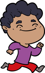 cartoon friendly man