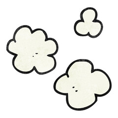 freehand textured cartoon puff of smoke
