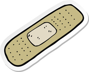 sticker of a cartoon medical plaster