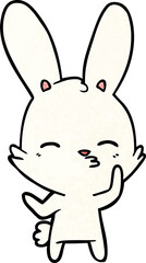 curious bunny cartoon
