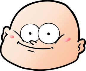Fototapeta premium cartoon bald man