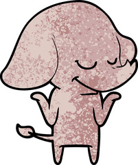 cartoon smiling elephant