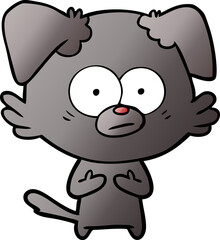 nervous dog cartoon