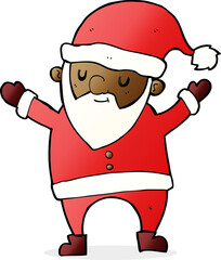cartoon dancing santa