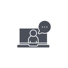 Vector sign of the online consultation symbol isolated on a white background. icon color editable.