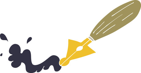 cartoon doodle fountain pen