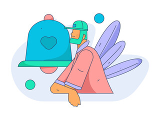 Business People Flat Vector Concept Operation Hand Drawn Illustration
