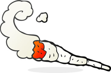 freehand drawn cartoon marijuana joint